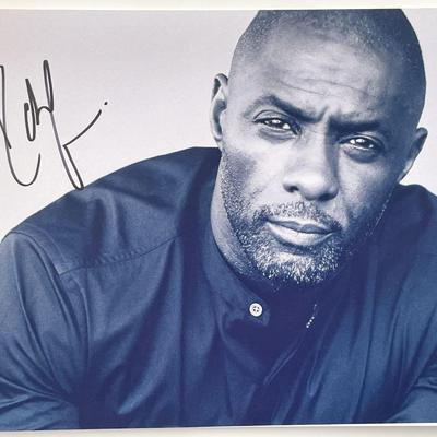 Idris Elba signed photo