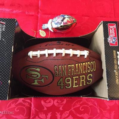 New Boxed '82 Hutch Football, SIGNED, w/ Ornament Gift