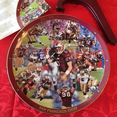 2003 49er's NFC WEST CHAMPIONS, Lg. Danbury Collector's Plate