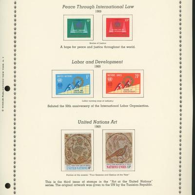 United Nations Peace Thru International LawStamps 1969