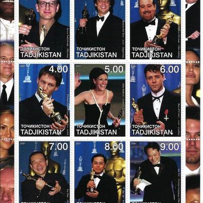 73rd Annual Academy Awards - Tadjikistan - Cinderella Stamp Set