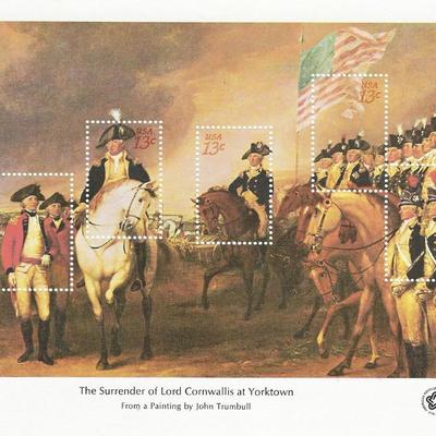 The Surrender of Lord Cornwallis At Yorktown Souvenir Stamp Sheet