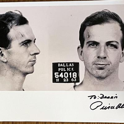 JFK Assassination witness Pierce Allman signed photo