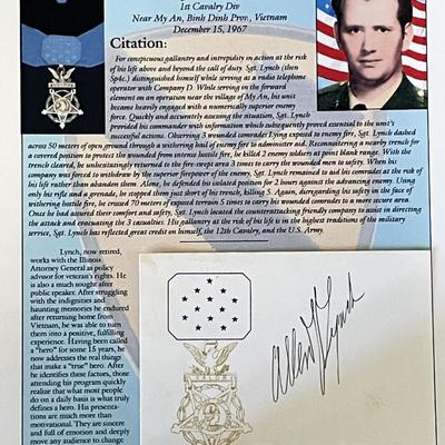 US Army Allen Lynch signed commemorative card 