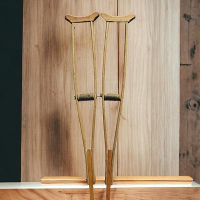 Antique Wooden Crutches