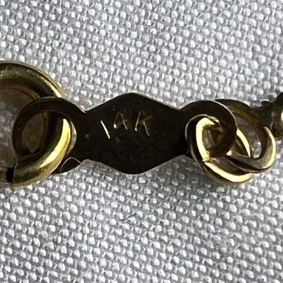 14K Gold Necklaces Including a Diamond & Bracelets (P-RG)