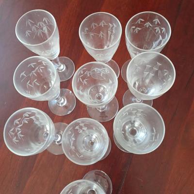 10 bamboo cordial glasses