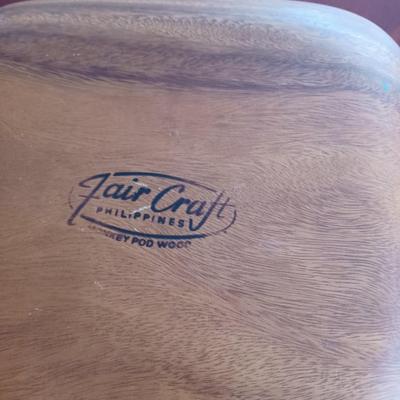 2 wood salad bowls