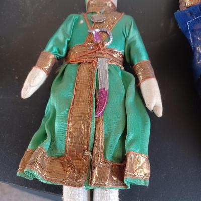 3 indian cloth figurine wedding