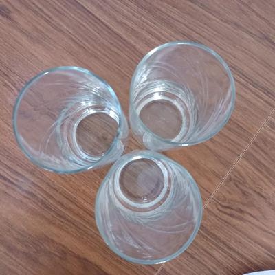 3 tall tea glasses