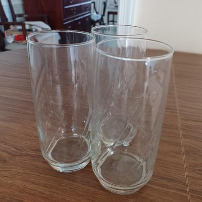 3 tall tea glasses