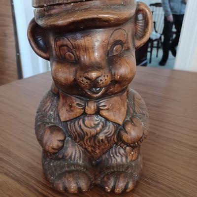 Vintage Cookie Jar Brown Bear/Mouse