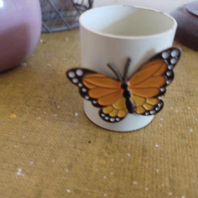 4 pc Flower/candle lot