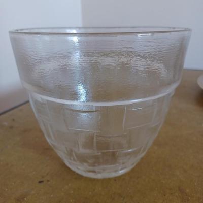 Vintage Anchor Hocking Basket Pharmacy Mixing Bowl