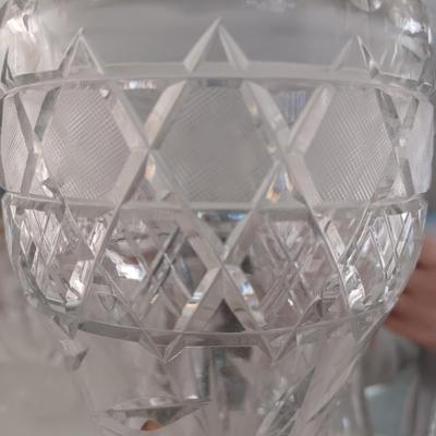 2 large etched vases