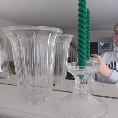 candle holder lead crystal