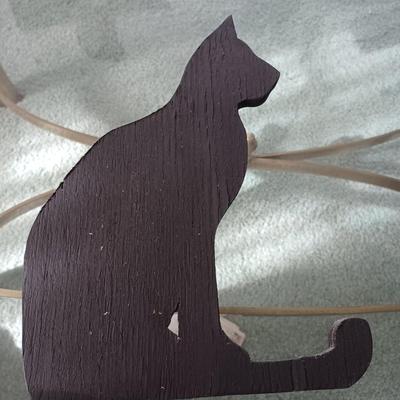 wooden cat plaque