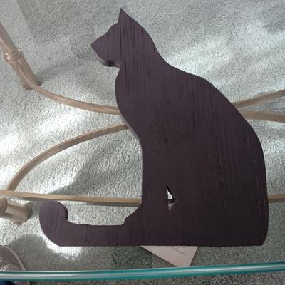 wooden cat plaque