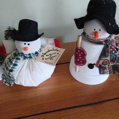 9pc snowman candle lot