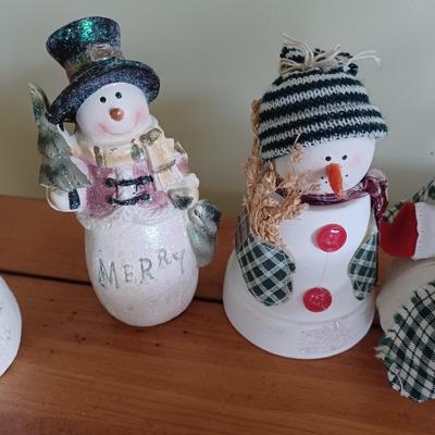 9pc snowman candle lot