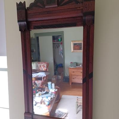hand carved ornate mirror