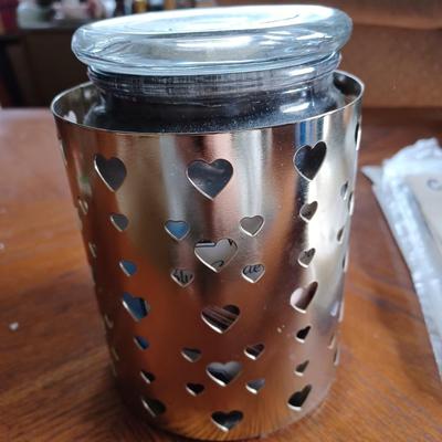 metal heart candle holder