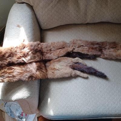 Vintage 4 Full Body Mink Fur Pelts Stole