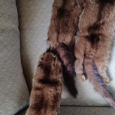 Vintage 4 Full Body Mink Fur Pelts Stole