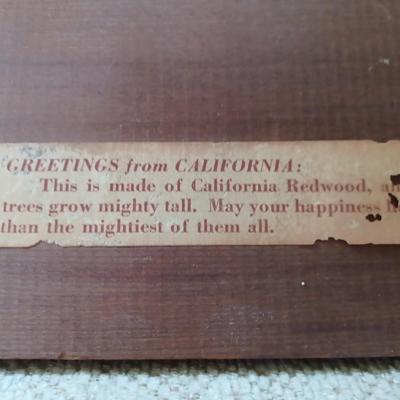 california redwood plaque