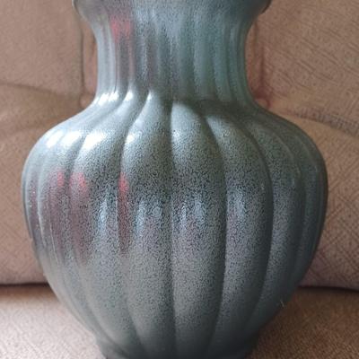 green vase