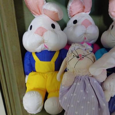 6pc Nylon Plush Easter Rabbit