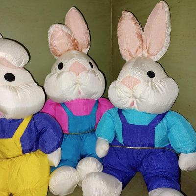 6pc Nylon Plush Easter Rabbit