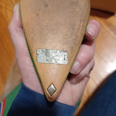 green dyed shoes (6.5) & matching purse