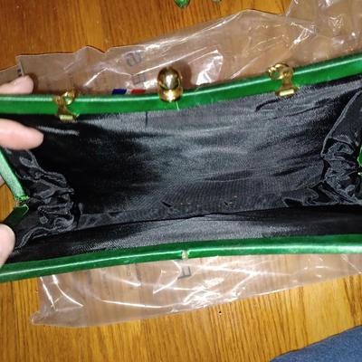 green dyed shoes (6.5) & matching purse