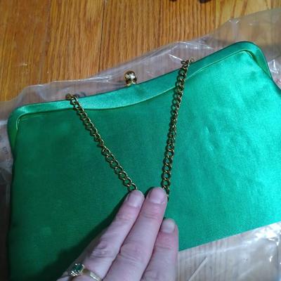 green dyed shoes (6.5) & matching purse