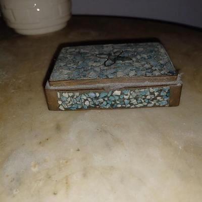 Metal Stone Tobacco Box