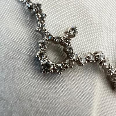 White 14K Gold & Diamond Necklace (P-RG)