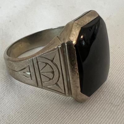 Onyx & 14K Ring Plus 14K Necklace & Ring (P-RG)