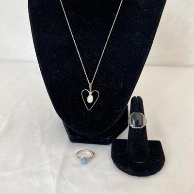 Onyx & 14K Ring Plus 14K Necklace & Ring (P-RG)