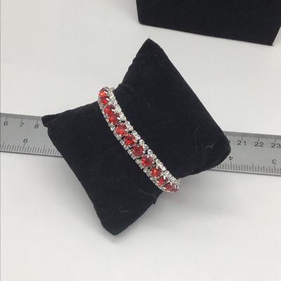 Faux Rhinestone red bracelet