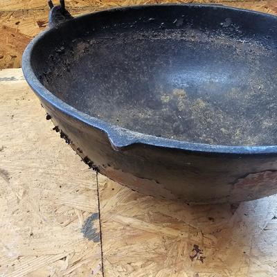 Three Cast Iron Pots w/Handles (S-JS)