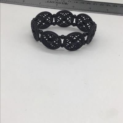 Black faux gems bracelet