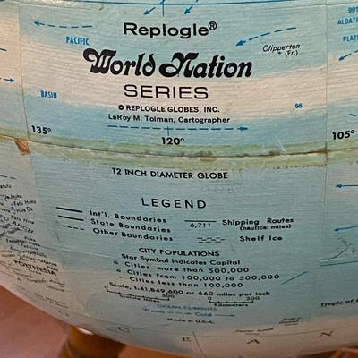 Vintage Reploge Standing Globe
