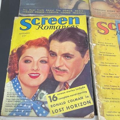 Collection Six Screen Movie Magazines 1930's