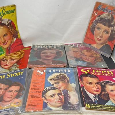 Collection 8 Screen/Modern Screen Movie Stories 1930's