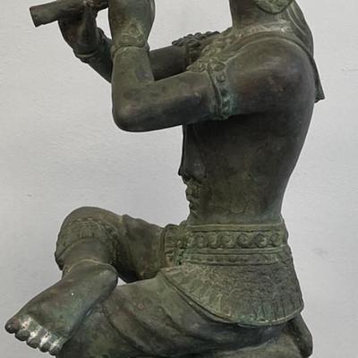 Large Thai Temple Guardian Playing Flute