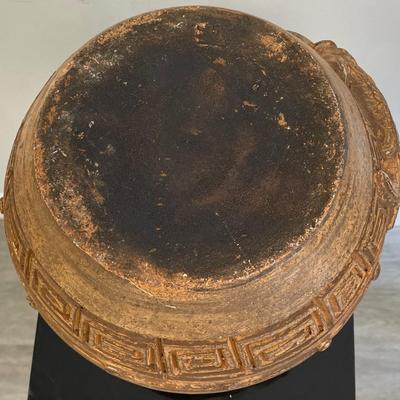 Old Chinese Round Terra Cotta Pot