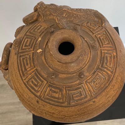 Old Chinese Round Terra Cotta Pot