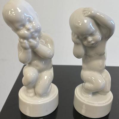 Four Royal Copenhagen Baby Boy and Girl Porcelain Figurines