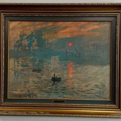 Signed After Claude Monet Oil Painting Nicely Finished/Signed 29 x 24